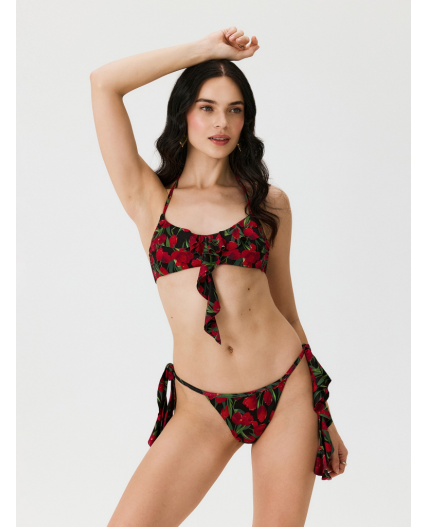 Бюстгальтер купальный жен.Bralette Honey красный принт