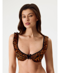 Бюстгальтер с мягкой чашкой жен. Jale черный принт