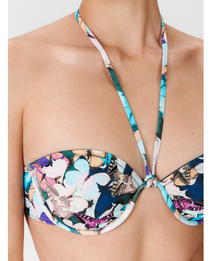 Бюстгальтер купальный жен. с мягкой чашкой Missy синий принт