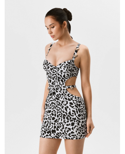 Платье жен. Nevena леопардовый принт