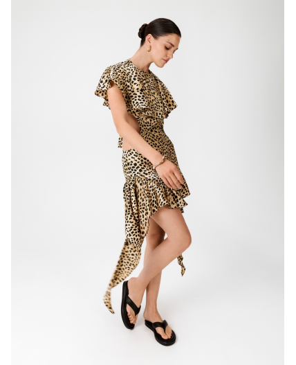 Платье жен. Adil леопардовый принт