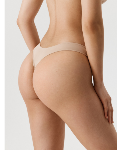 Трусы стринг жен Vikka бежевый