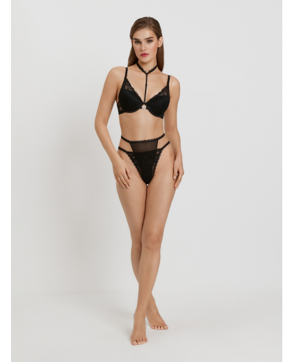 Трусы стринги с высокой талией жен. Kolada черный