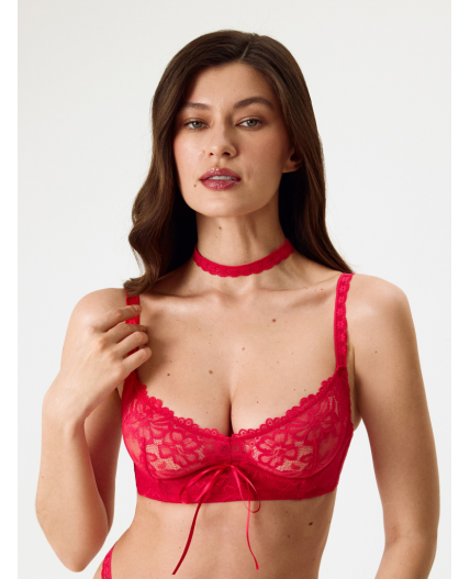 Бюстгальтер с мягкой чашкой жен. Satine красный