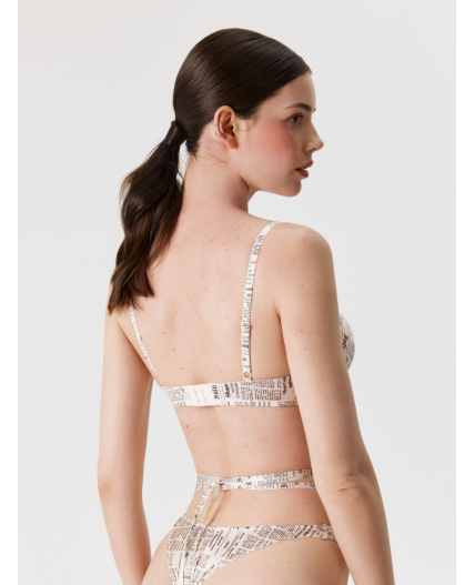 Бюстгальтер T-Shirt жен. Gutata черный принт