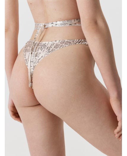 Трусы стринги-бразилиано жен. Gutata черный принт