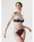 Трусы стринги с высокой талией жен. Gaska темно-синий