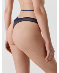 Трусы стринги с высокой талией жен. Gaska темно-синий