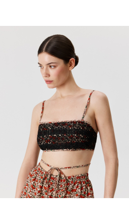 Блузка-топ жен. Litina леопардовый принт