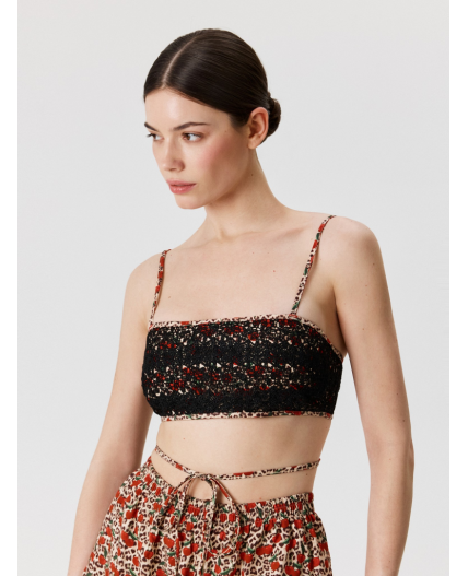 Блузка-топ жен. Litina леопардовый принт