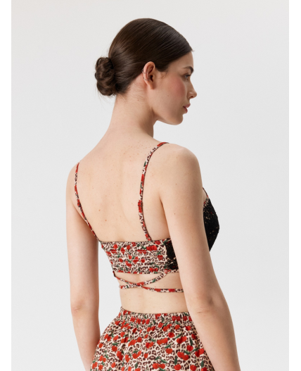 Блузка-топ жен. Litina леопардовый принт