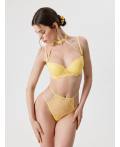 Трусы стринги с высокой талией жен. Ximi желтый