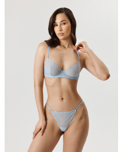 Бюстгальтер с мягкой чашкой жен. Leptalina голубой