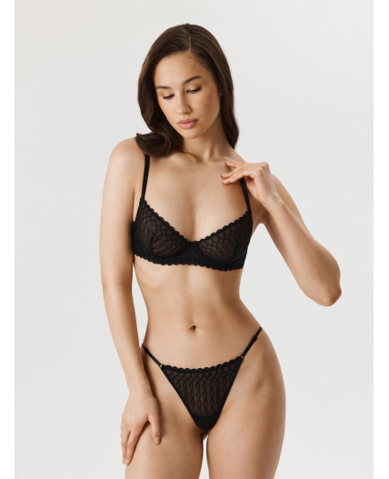 Трусы стринг жен Leptalina черный