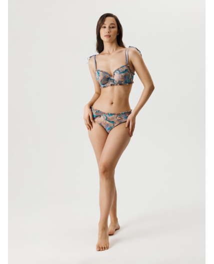 Бюстгальтер Push-up жен. Nimfalis синий принт