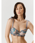 Бюстгальтер Push-up жен. Nimfalis синий принт