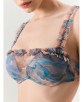 Бюстгальтер Balconette жен. Siberica синий принт