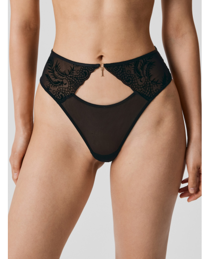 Трусы стринги с высокой талией жен. Pina черный