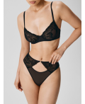 Трусы стринги с высокой талией жен. Pina черный