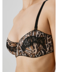 Бюстгальтер с мягкой чашкой жен. Matello темно-коричневый принт