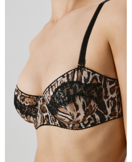 Бюстгальтер с мягкой чашкой жен. Matello темно-коричневый принт