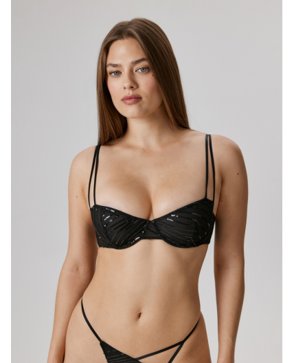 Бюстгальтер с мягкой чашкой жен. Jay черный
