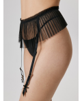 Трусы стринг в наборе с поясом для чулок Jemmy черный
