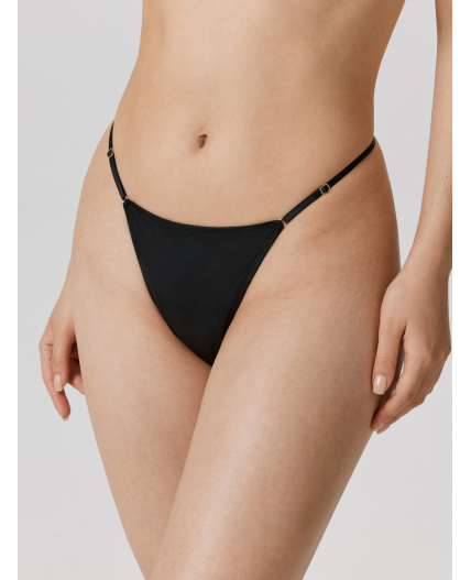 Трусы стринг в наборе с поясом для чулок Jemmy черный