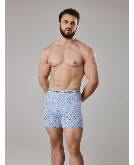 Трусы удлиненные боксер муж в наборе из 3 шт Roberto серый принт