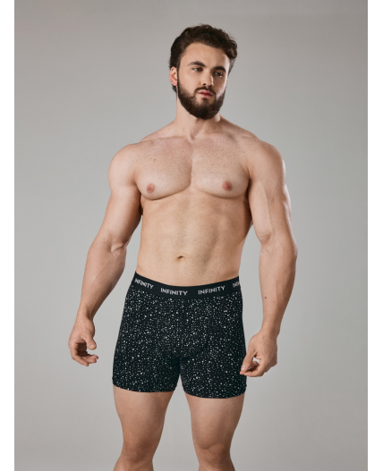 Трусы удлиненные боксер муж в наборе из 3 шт Roberto серый принт