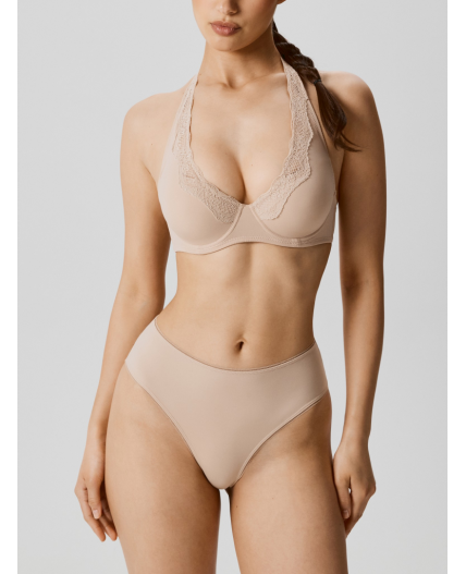 Трусы жен. с высокой талией Salami бежевый