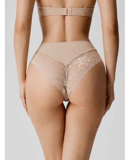 Трусы жен. с высокой талией Salami бежевый