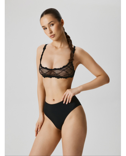 Трусы жен. с высокой талией Salami черный