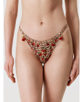 Трусы в наборе с поясом для чулок Bless леопардовый принт