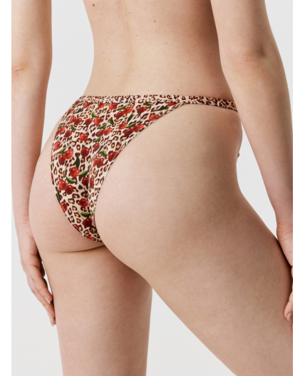 Трусы в наборе с поясом для чулок Bless леопардовый принт