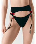 Трусы в наборе с поясом для чулок Bless черный