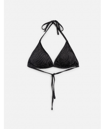 Бюстгальтер купальный жен.Triangle Naruto черно-медный принт