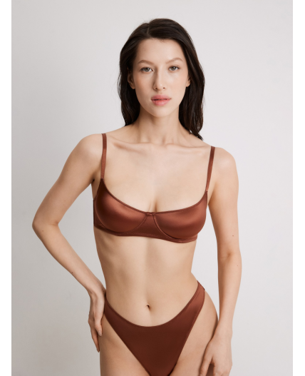 Бюстгальтер с мягкой чашкой жен. Isen ореховый