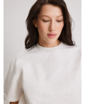 Джемпер с коротким рукавом жен. Latura белый меланж
