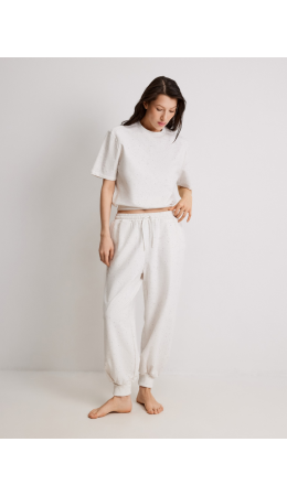 Брюки жен. Lawrenta белый меланж