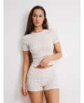 Шорты пижамные жен. Sevilla молочный принт