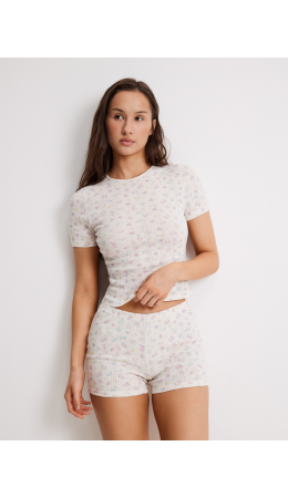 Шорты пижамные жен. Sevilla молочный принт