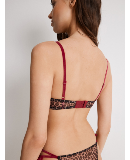 Бюстгальтер с мягкой чашкой жен. Tong леопардовый принт