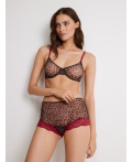 Трусы боксер жен Tong леопардовый принт