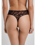 Трусы стринги с высокой талией жен. Rorema шоколадный принт