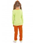 Пижама детская Жёлто-зелёный/красно-оранжевый
