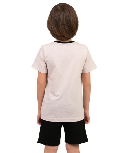 Комплект детский (футболка/шорты) Серый/чёрный