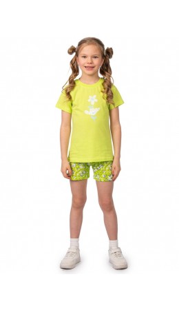 Комплект детский (футболка/шорты) Солнечный лайм