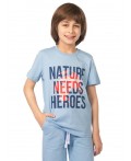 Комплект детский (футболка/брюки) Голубая гортензия