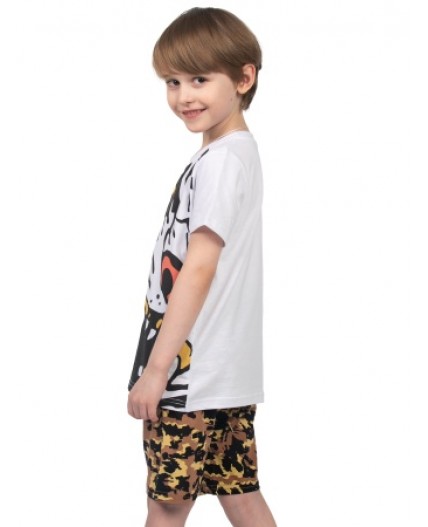 Комплект детский (футболка/шорты) Коричневый/серый